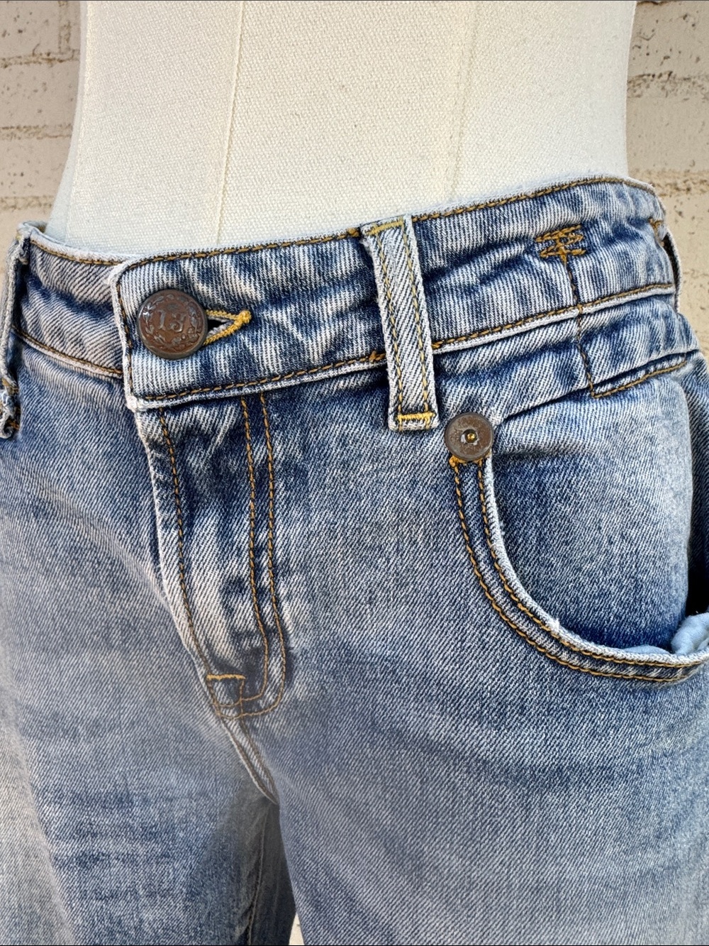 R13 Boy Straight Jeans Jasper Stretch Size 28 - Picture 7 of 16